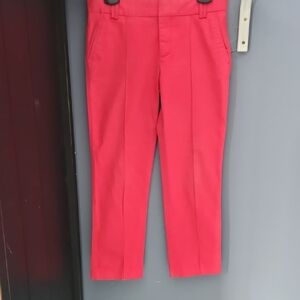 Zara Cropped Tailored Pants in Bright Pink